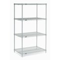 Nexel Chrome Wire Shelving, 30W X 24D x 63H 24306C